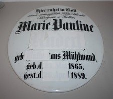 Ovale Grabplatte 1889