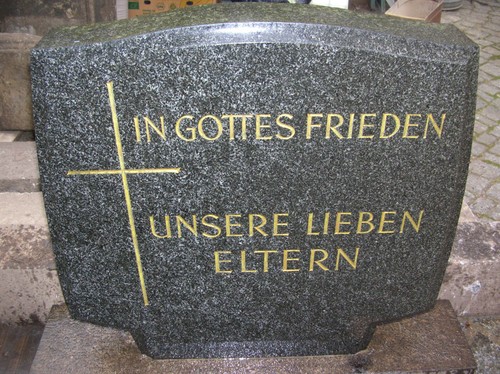 Grabstein granit 60er jahre - grabstein,